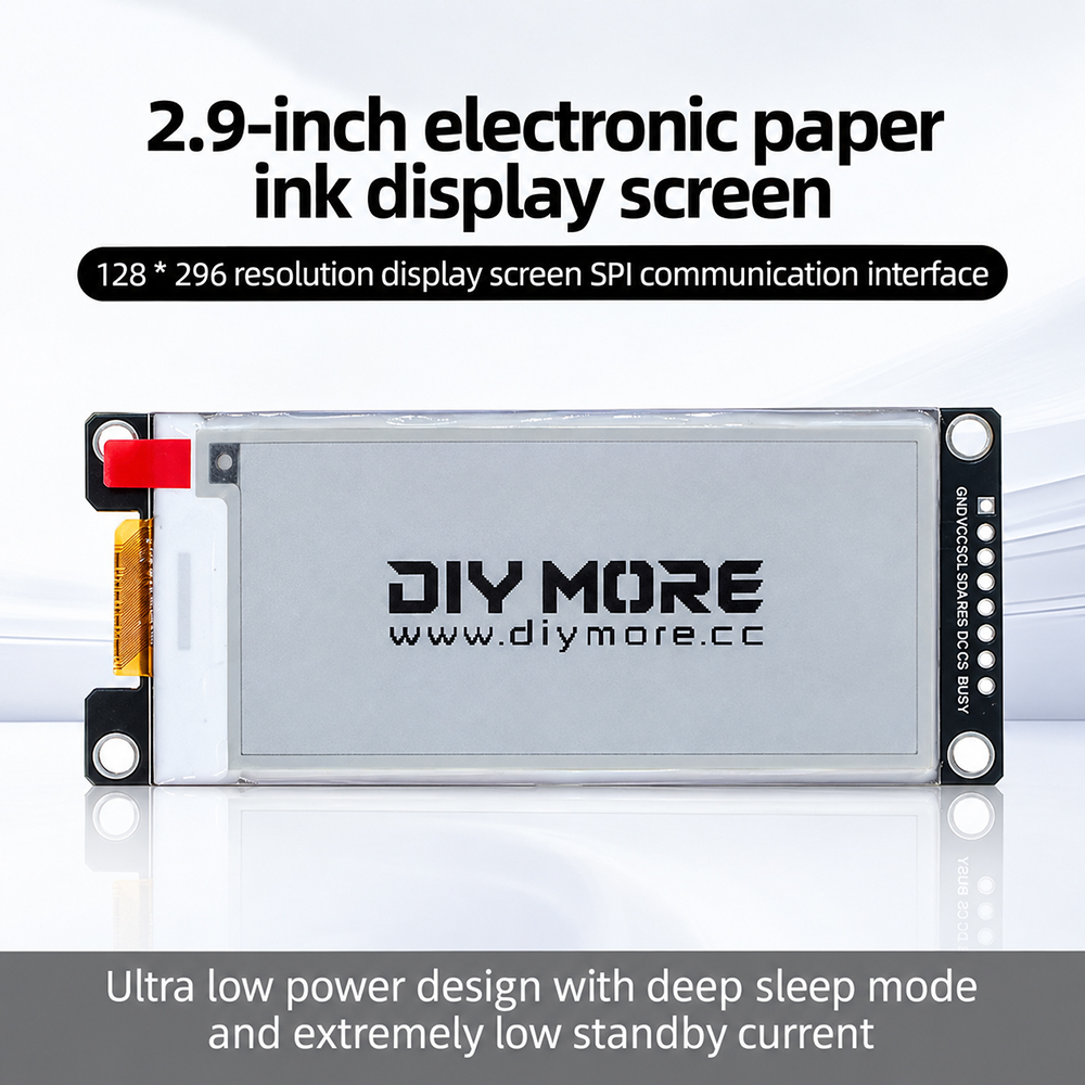 Display Epaper 2.9 - Pantalla de 2.9'' en negro, blanco,