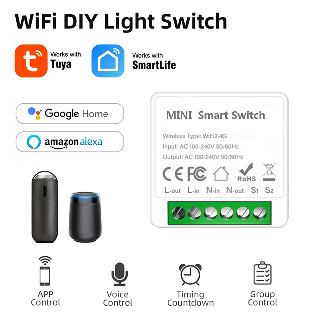 Control de vía Tuya Mini 16A W - Home Automation Diy reseña y precio
