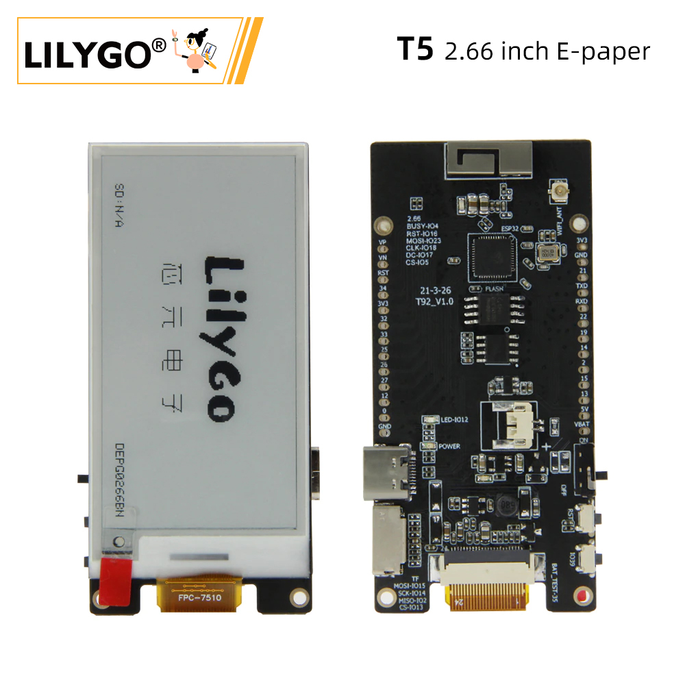 LILYGO® TTGO T5 2.66-Inch E-Pa - Home Automation Arduino reseña y precio